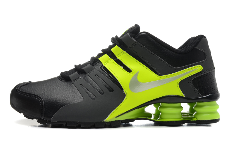 Hommes Nike Shox actuels vert noir (1)